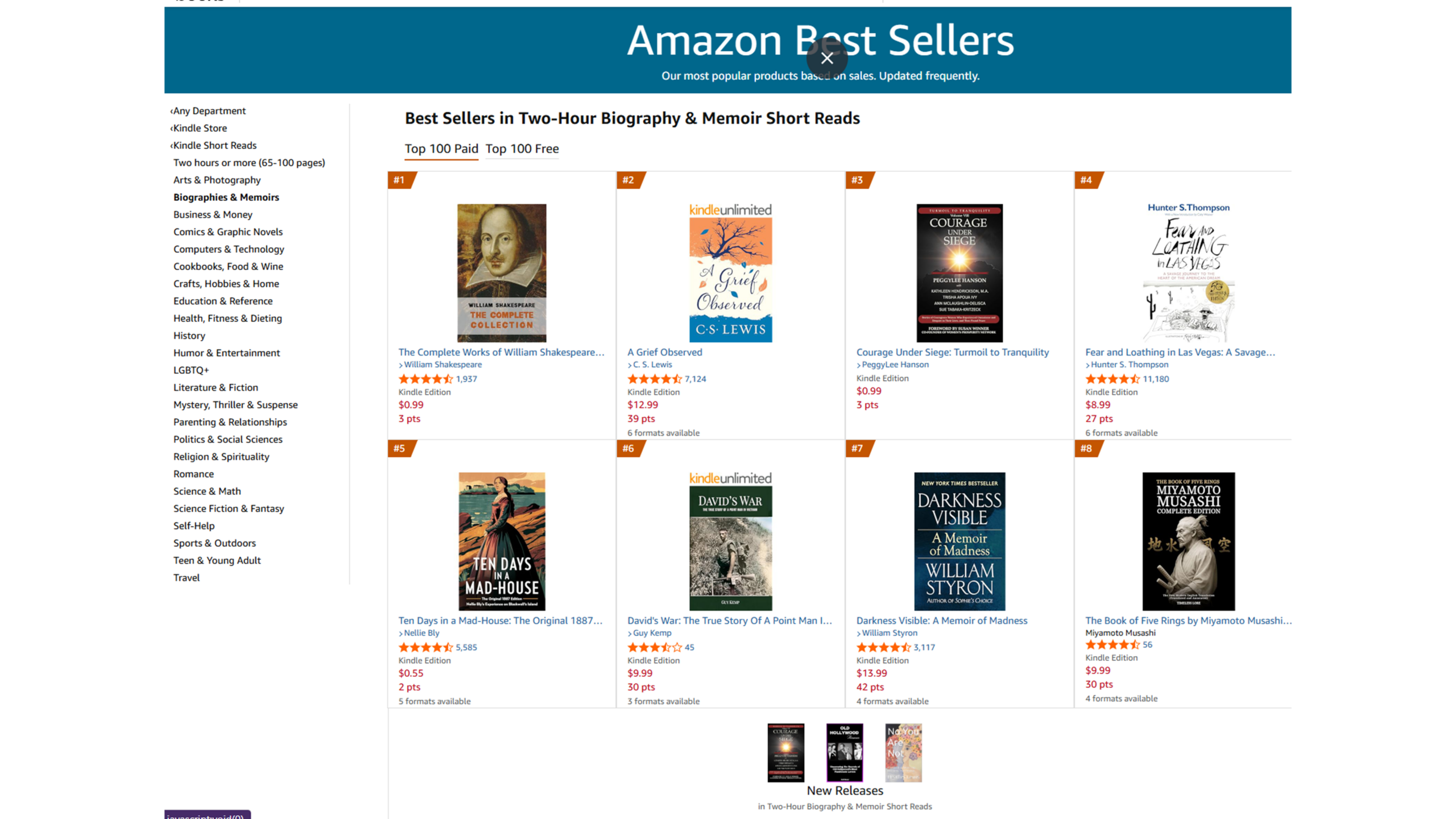 3 Bestseller bio-memoir